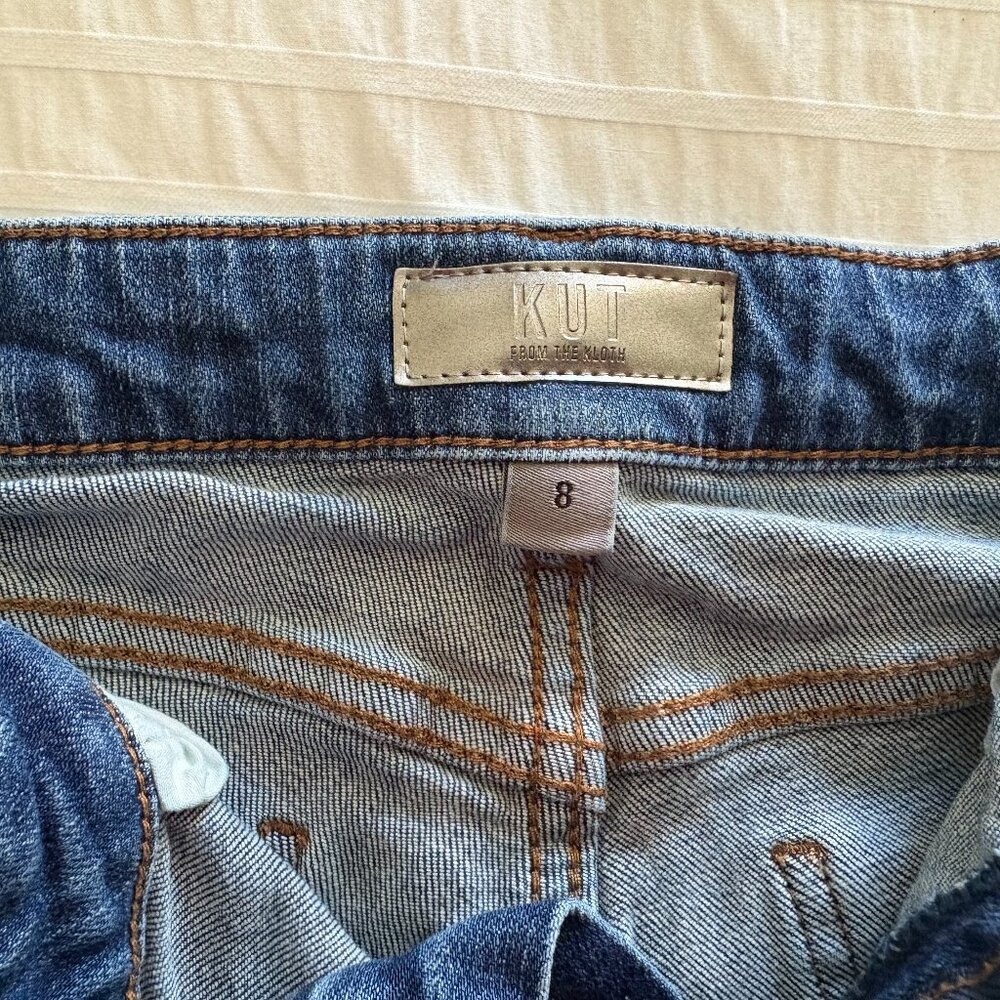 KUT Gidget Fray Denim Shorts size 8